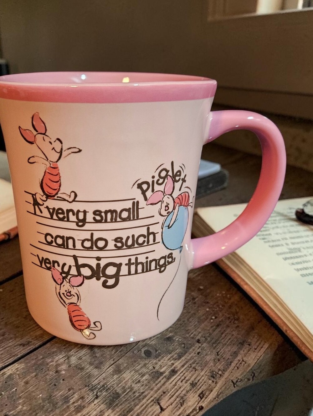Disney Piglet Pink Ceramic Mug, Like New